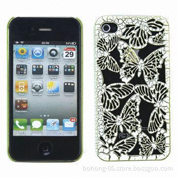 PC rubber case for iphone4S, 5 colors available, MOQ 500pcs each color
